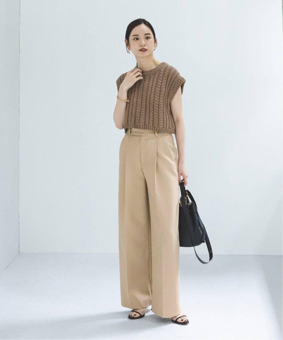 完売品NOBLEウールギャバスラックスパンツ36サイズ