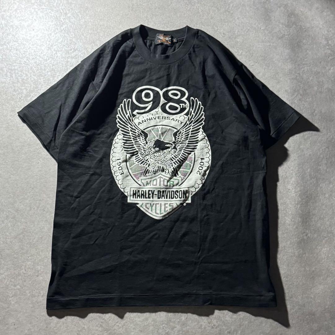 90s Harley Davidson 98' aniv T shirt y2k