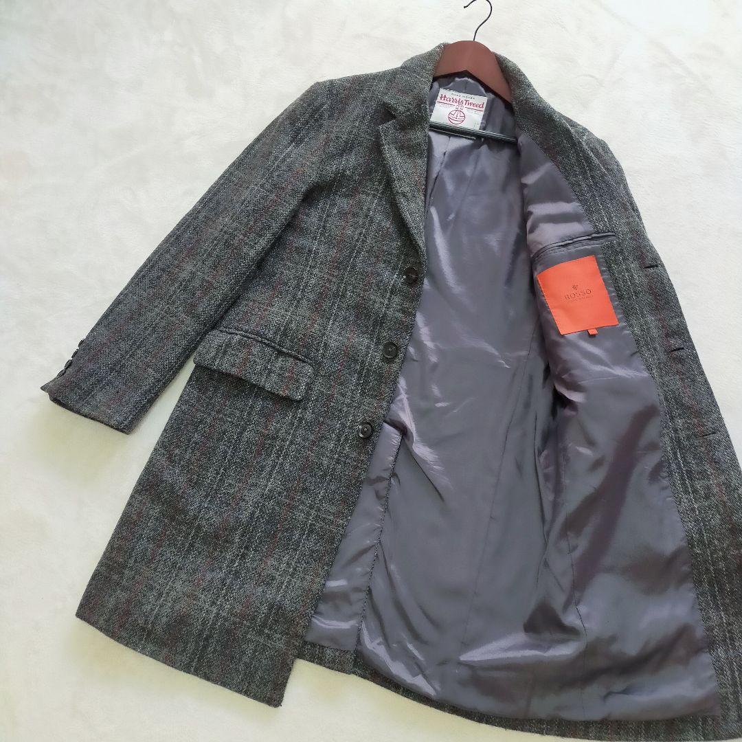 美品　Harris Tweed　アーバンリサーチロッソ　チェスターコート