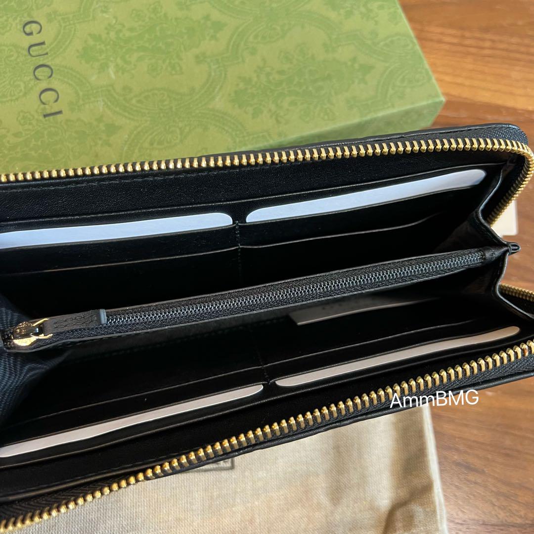 新品　正規品 グッチ GGシマ 長財布 L字ファスナー シマレザー