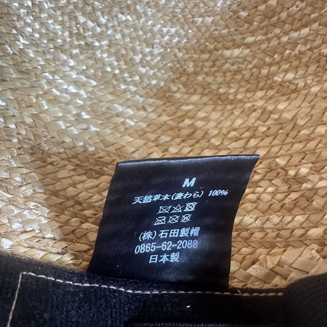 石田製帽 細麦 ストローハット カサブランカ 14レディース 夏 麦わら帽子