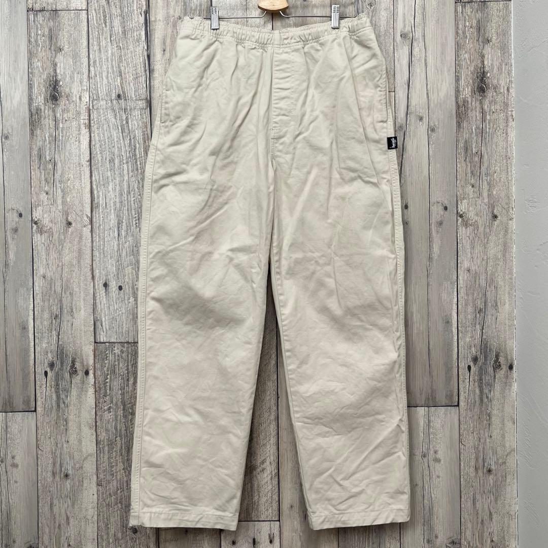 STUSSY BRUSHED BEACH PANT BONE LL・STUSSY