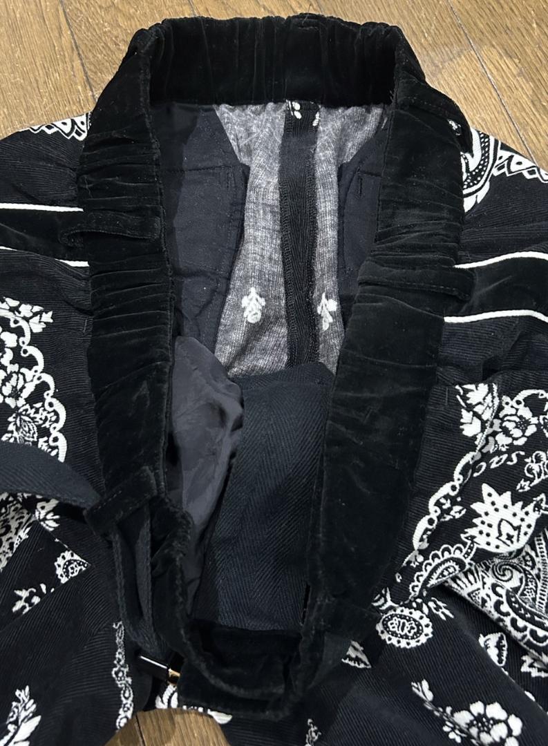 ＊sacai サイドライン バンダナ コーデュロイ ベルト付き パンツ 3