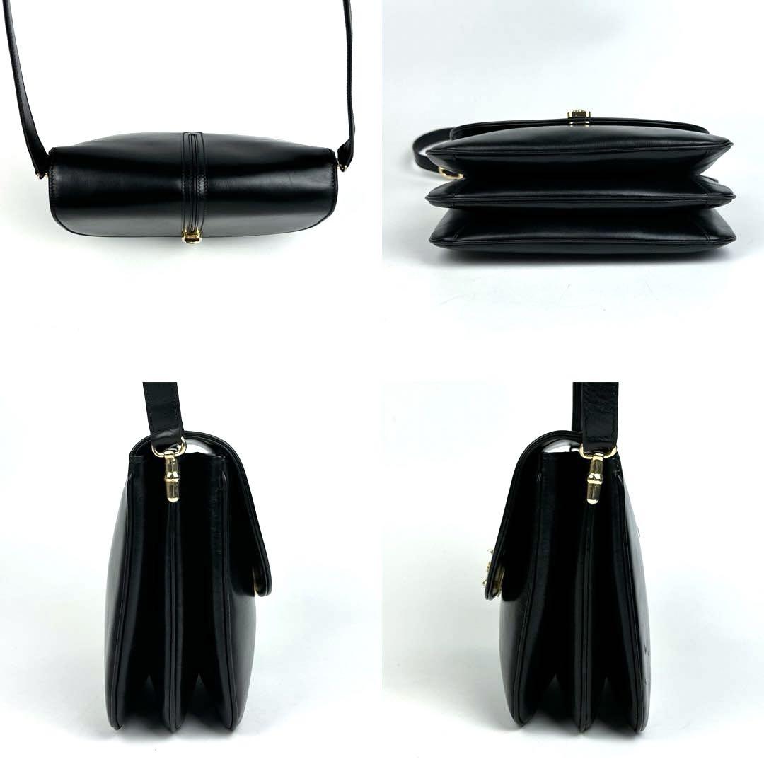 【美品】セリーヌ ショルダーバッグ トリオンフ ゴールド金具 フォーマル レザー