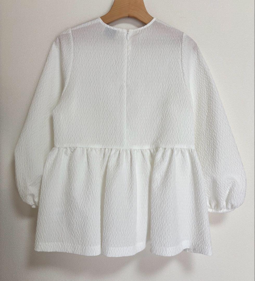 UNITED ARROWS エアリージャカード ペプラム 9SL ブラウス