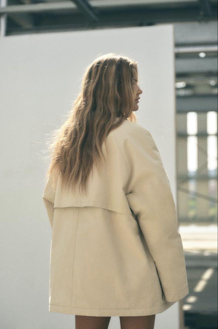 ZARA コーデュロイ襟 パフジャケット 新品 タグ付きMサイズ ザラ