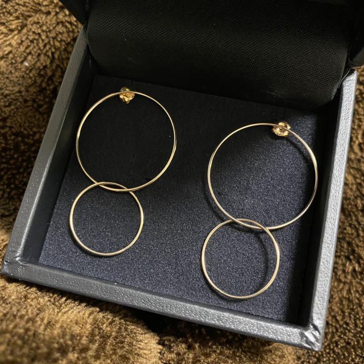 ゴールドと ♡シエナロゼ♡二連丸ピアス♡ eKG3o-m65864294793 シエナロゼ