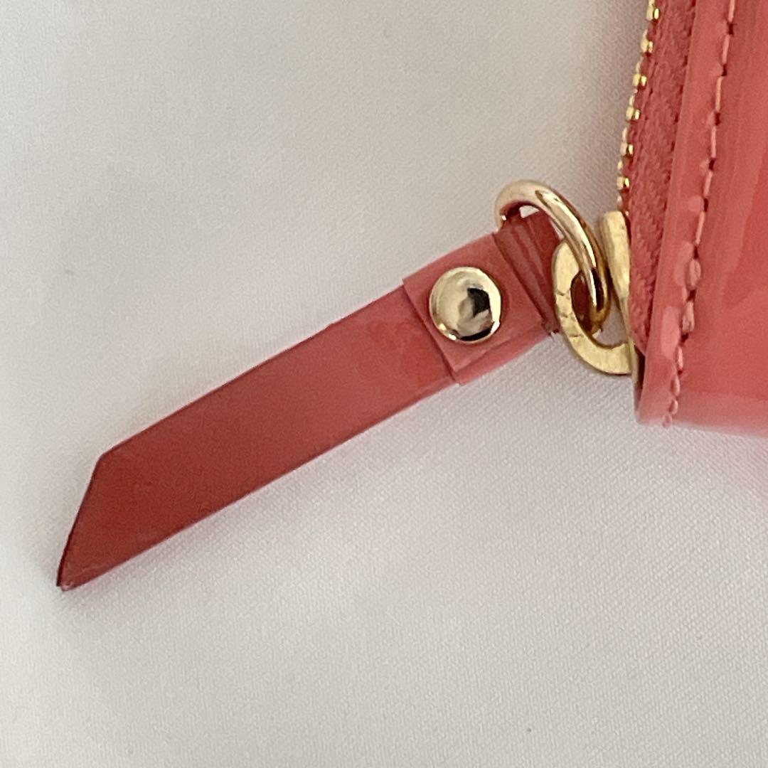 新品 ランバンオンブルー 長財布 ラウンドファスナー エナメル