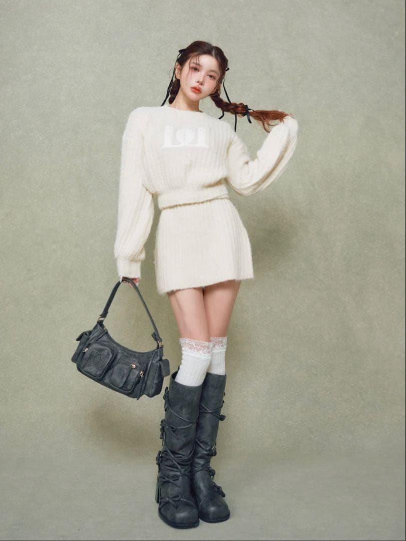 Darich ダーリッチ キルティングロゴニットセットアップ IVOFREE SIZE・Darich WWW_MORNINGWALKER_COM