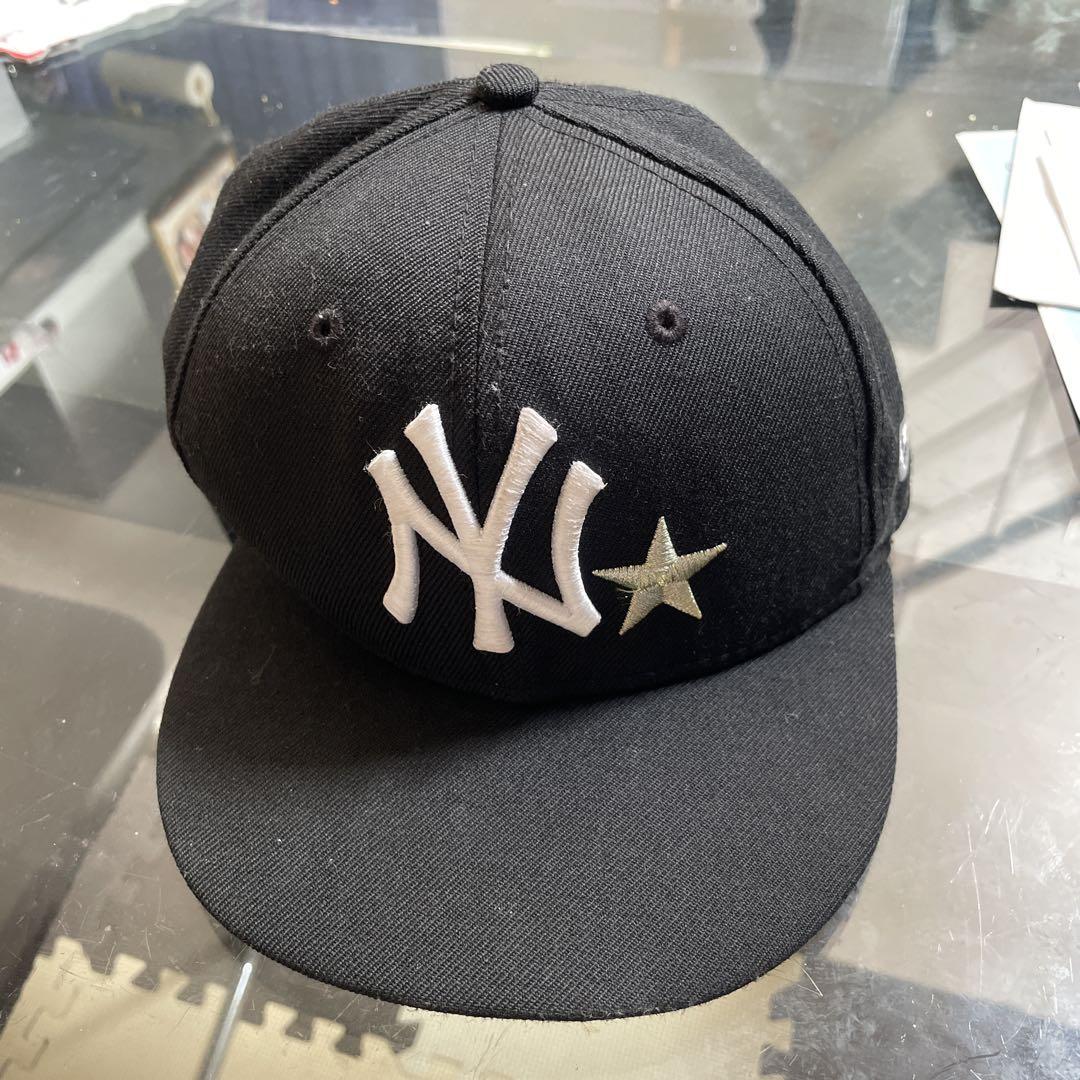 New Era 59FIFTY 黒キャップ NEW YORK刺繍 - メルカリ