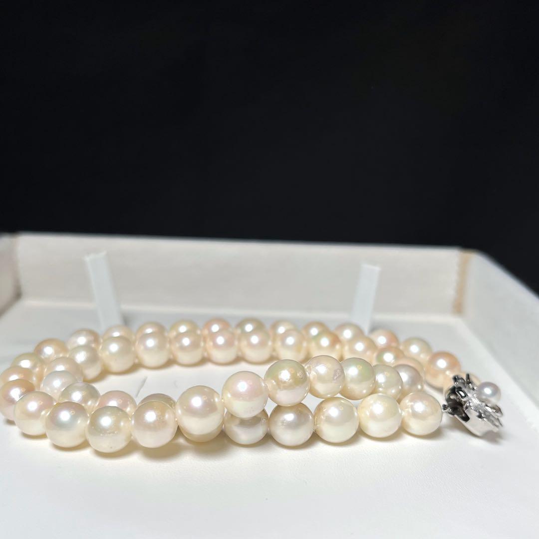 美品 伊勢志摩産 あこや本真珠 大珠 ネックレス 7.9〜8.4㎜ M224
