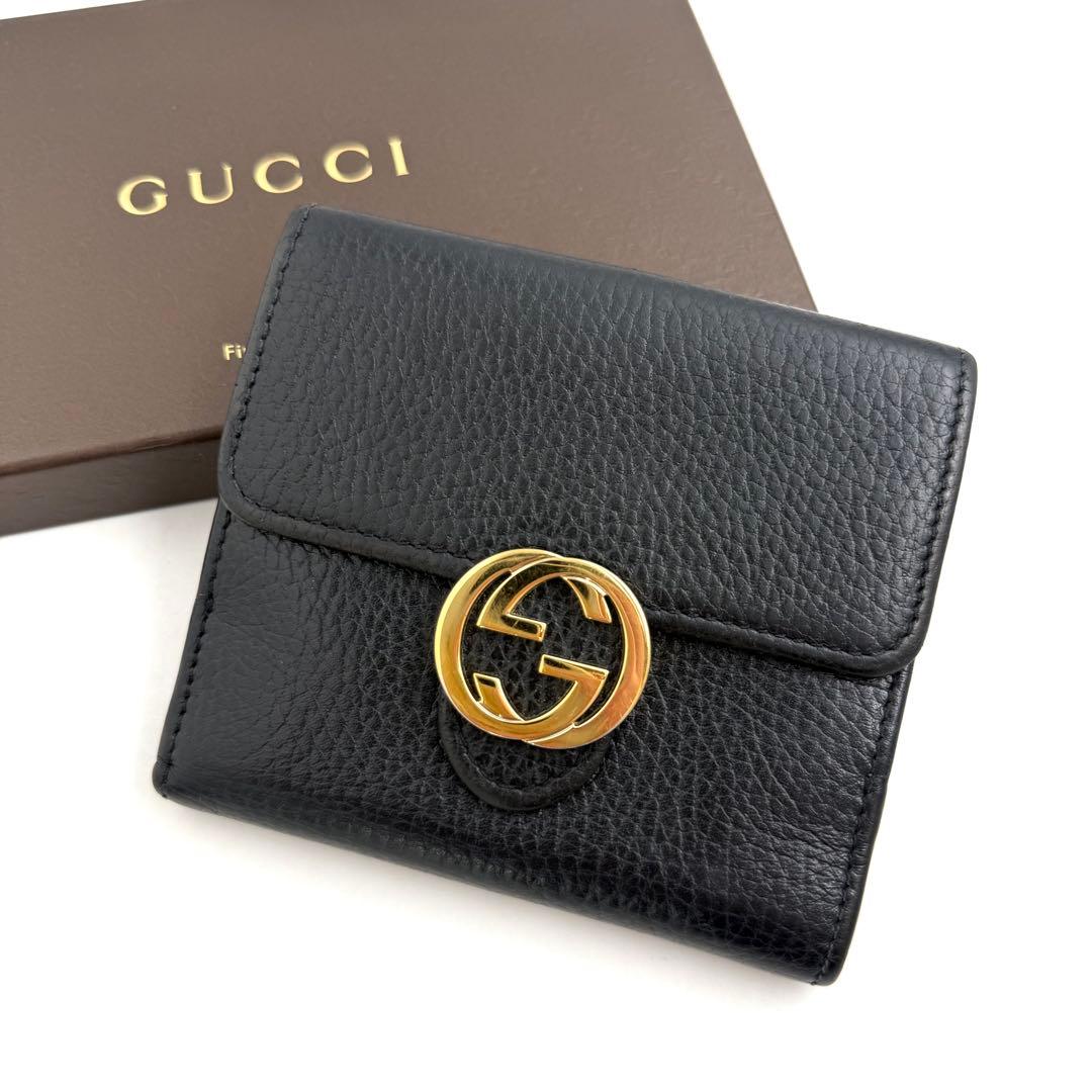 ✨極美品✨　GUCCI ミニ財布　GGライン　GG柄　インターロッキング