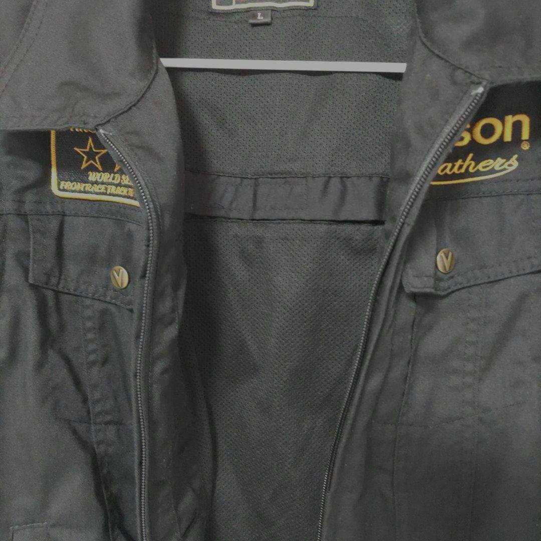 VANSON　バンソン 黒 つなぎ 2way　長袖＆半袖　Lサイズ