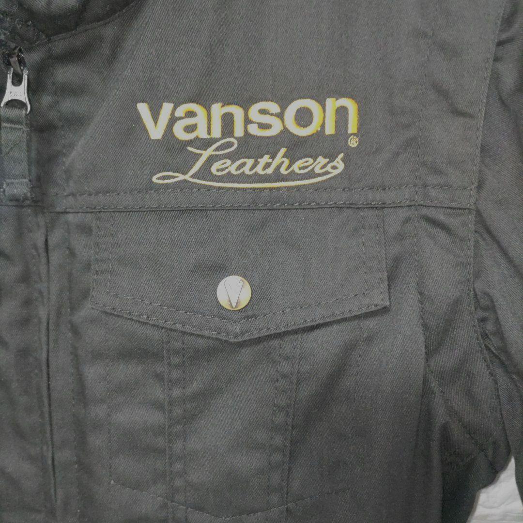 VANSON　バンソン 黒 つなぎ 2way　長袖＆半袖　Lサイズ