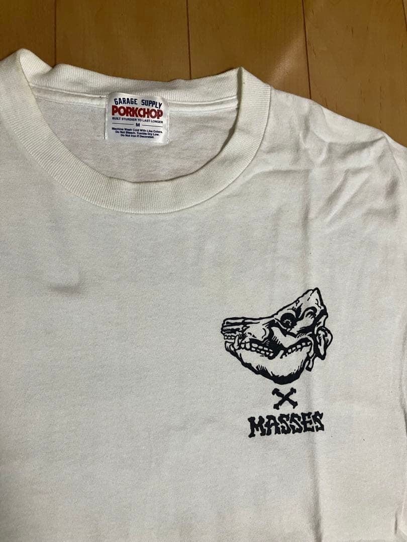 廃盤 限定 PORKCHOP ポークチョップ マシス コラボ Tシャツ ホワイト 廃盤 限定 PORKCHOP ポークチョップ マシス コラボ Tシャツ ホワイト