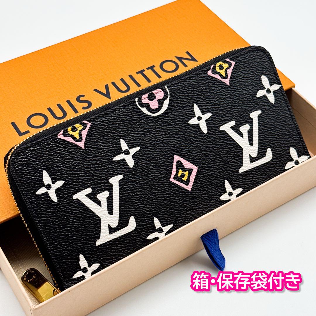 ルイヴィトン モノグラム ジッピーウォレット 財布 ワイルドアットハート 黒