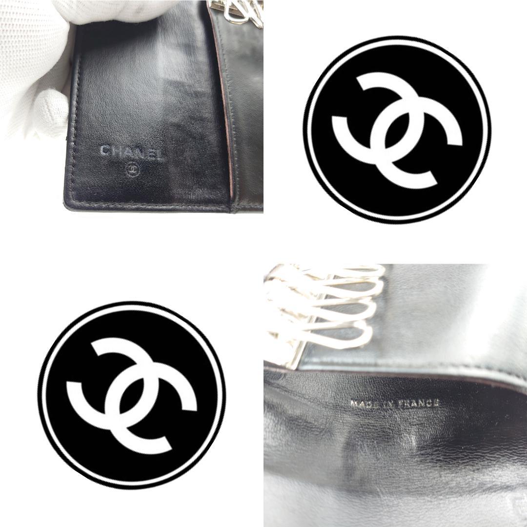 19 美品 シャネル CHANEL カメリア 6連キーケース 黒 | evagamsac.com