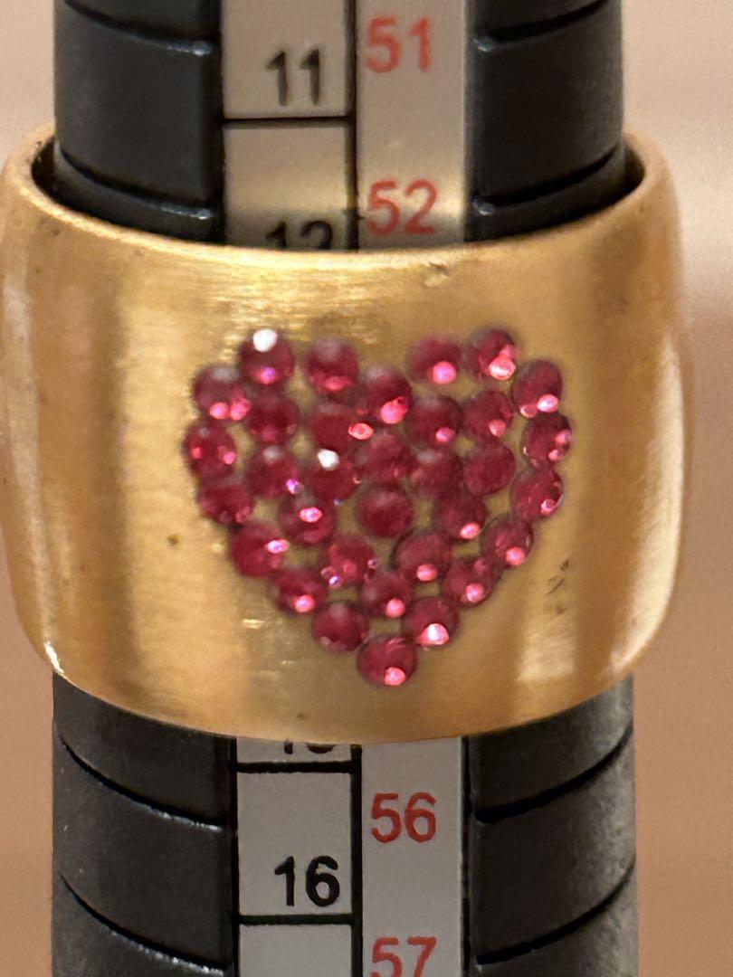 CHANEL 未使用品　ピンクストーンリング 約13号
