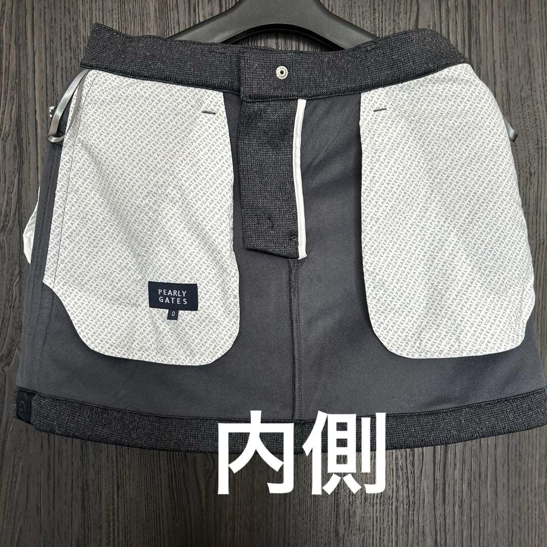 一度着用 パーリーゲイツ 裏起毛 ニットスカート サイズ０
