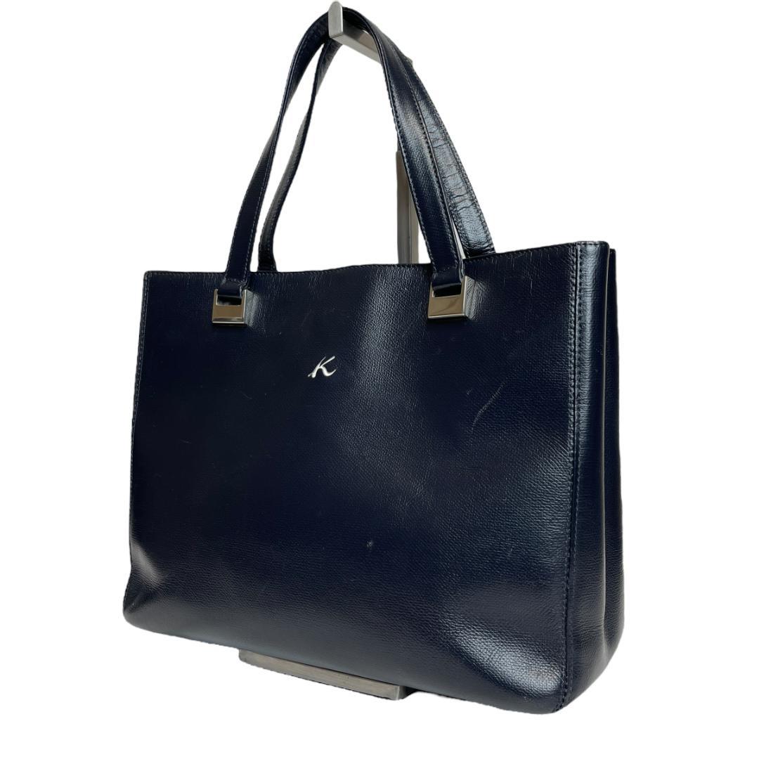 美品 KITAMURA 2859 ハンドバッグ ブラック 手提げ シルバー金具