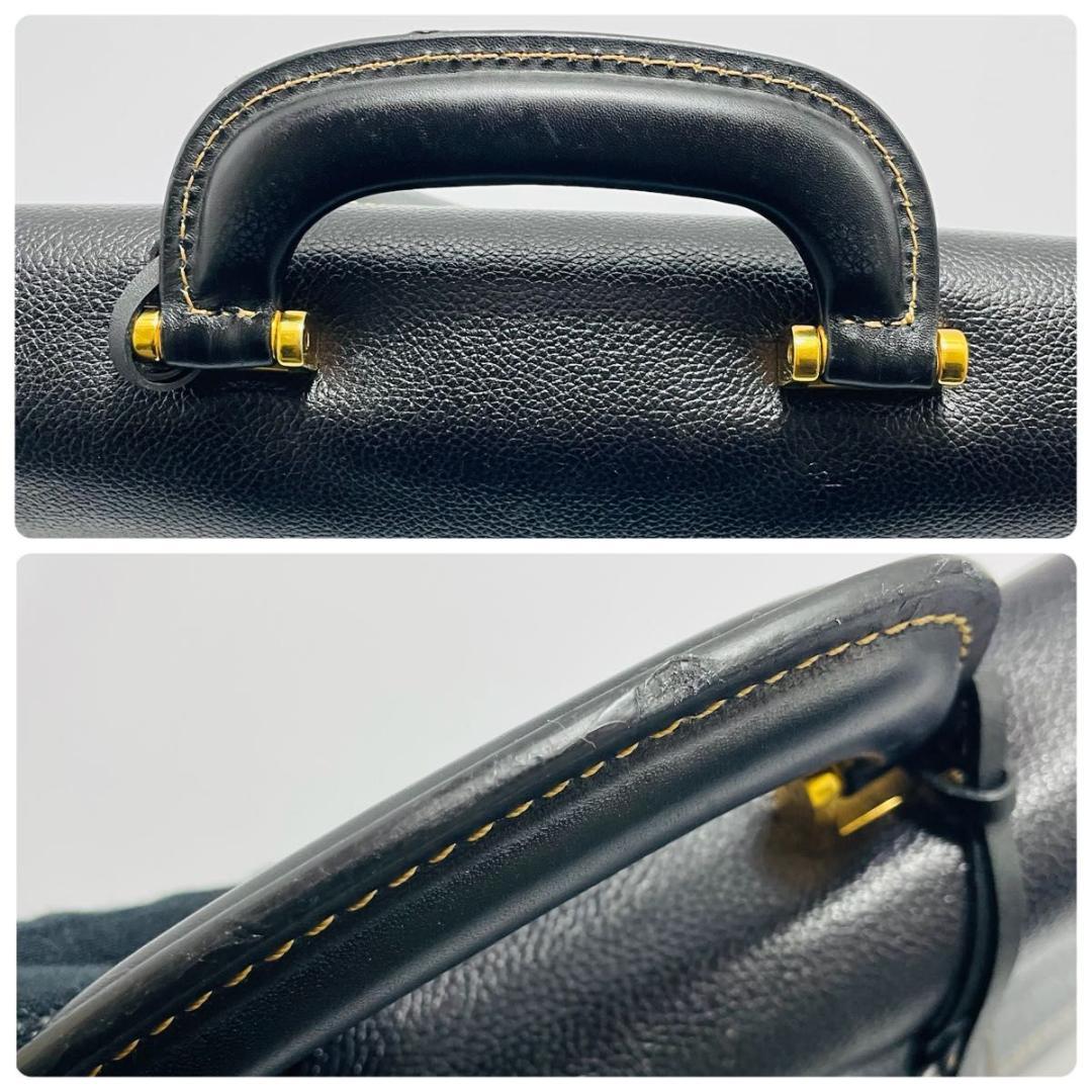 dunhill ダンヒル ビジネスバッグ ブリーフケース　レザーシボ革 ブラック