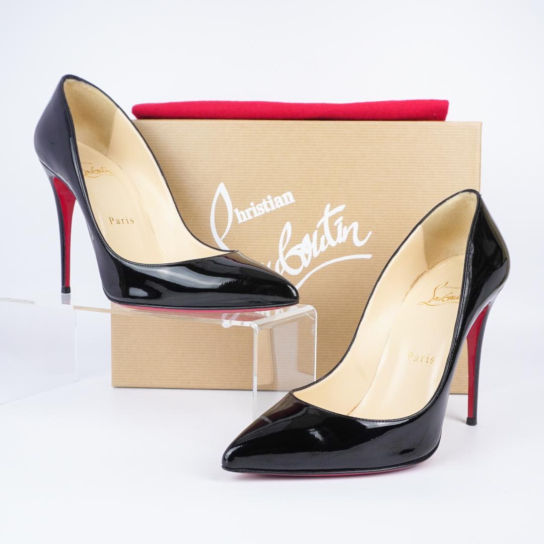 EU37 Christian Louboutin ブラック ハイヒール 409A