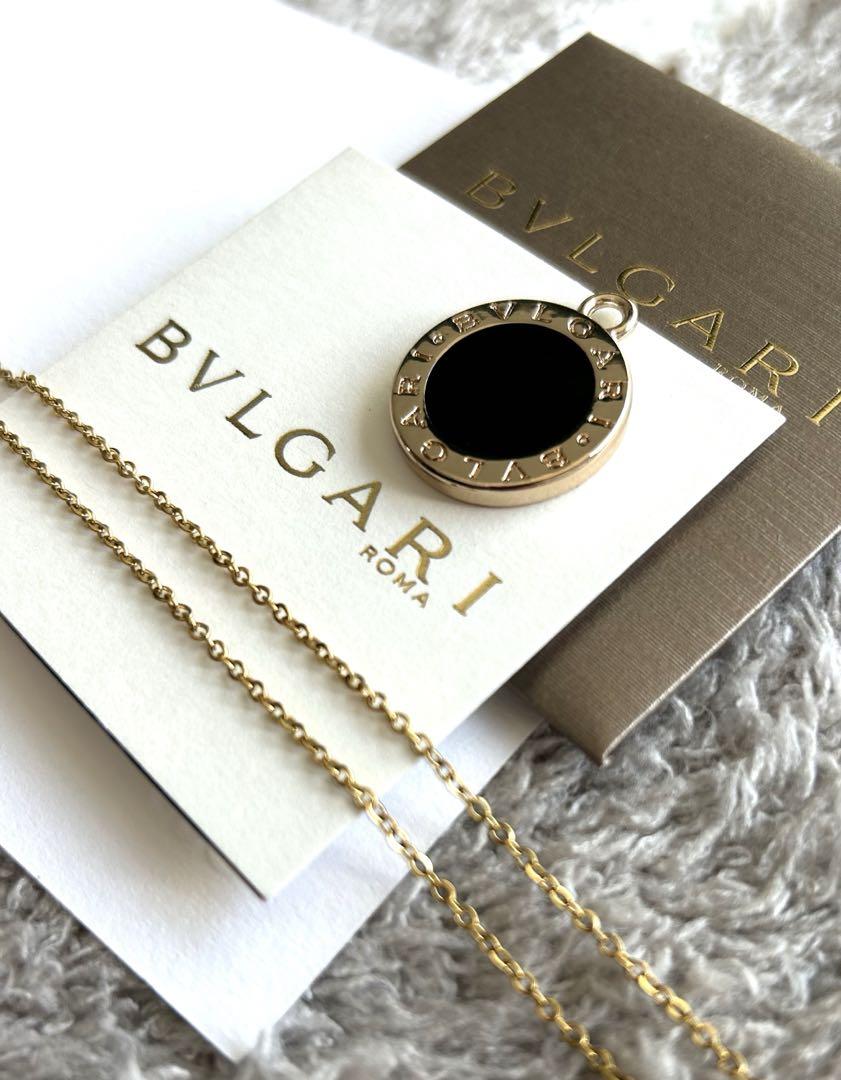 【新品•正規品】BVLGARI両面刻印チャームBIG＆ネックレスチェーン