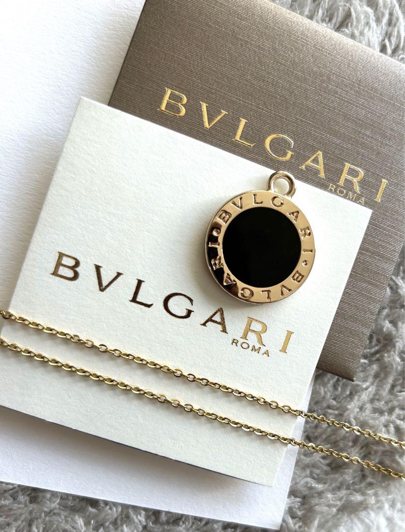 【新品•正規品】BVLGARI両面刻印チャームBIG＆ネックレスチェーン