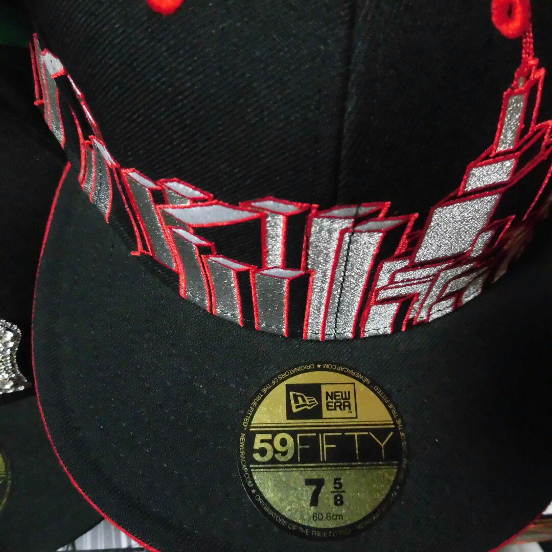 ★NEW ERA/ニューエラキャップ【7 5/8(約60.6㎝)黒×赤】★