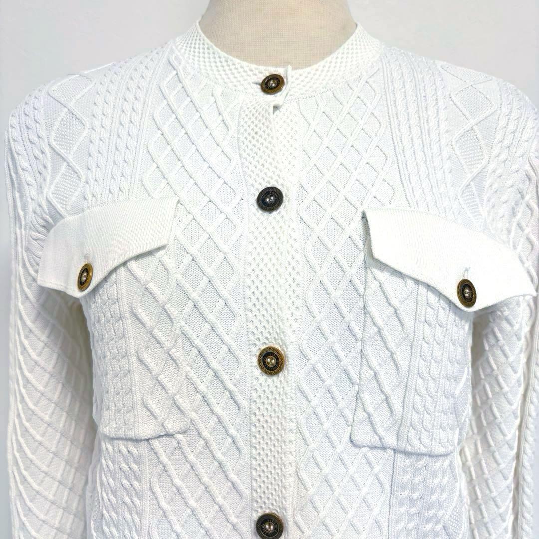 Sov. / レーヨンナイロンダルケーブルニットジャケット TOPS