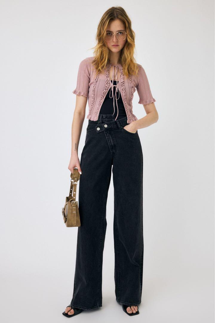 MOUSSY CROSS WAIST WIDE STRAIGHT