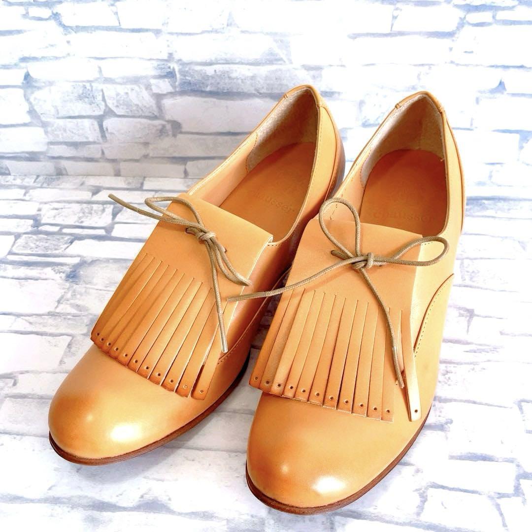 新品 chausser ショセ レースアップ トラベルシューズ キルトタッセル