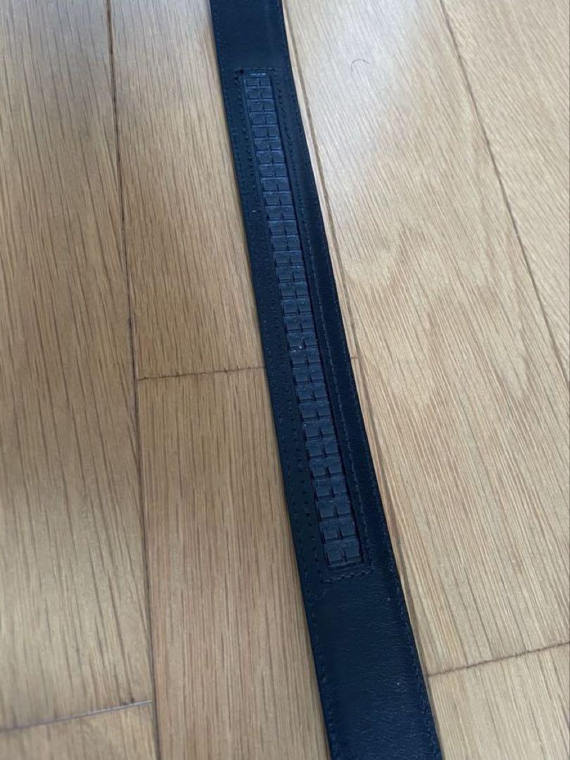 美品　dunhill ダンヒル　スモークシルバー金具　ブラック レザー　ゴルフ