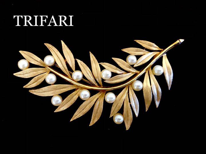 雑誌で紹介された TRIFARI トリファリ ヴィンテージ ブローチ パール リーフ ブローチ/コサージュ アクセサリー-WWW.MARENGOEF.COM 雑誌で紹介された TRIFARI トリファリ ヴィンテージ ブローチ パール リーフ ブローチ/コサージュ アクセサリー-WWW.MARENGOEF.COM