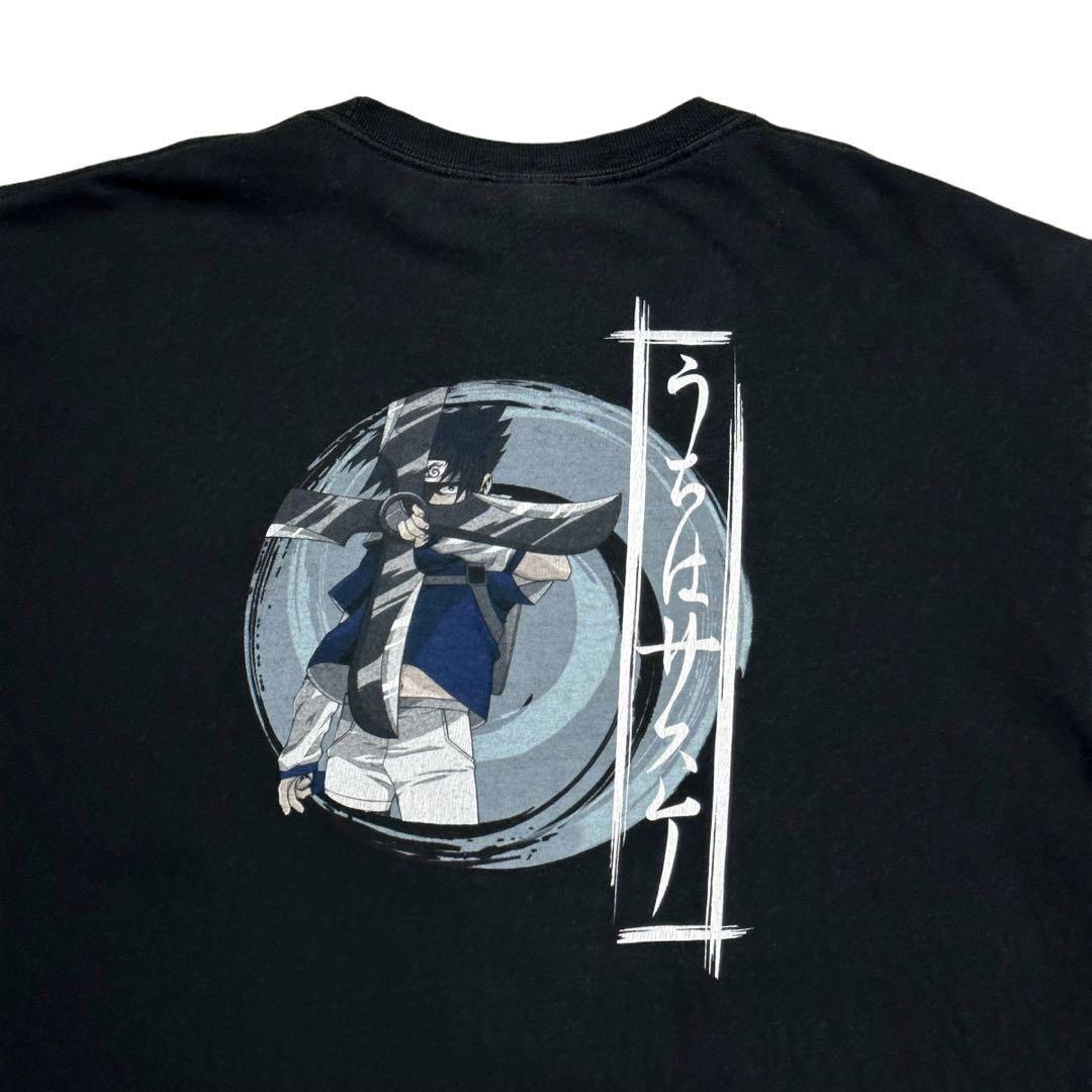 希少 L 00's NARUTO うちはサスケ 風磨手裏剣 Tシャツ 画像1