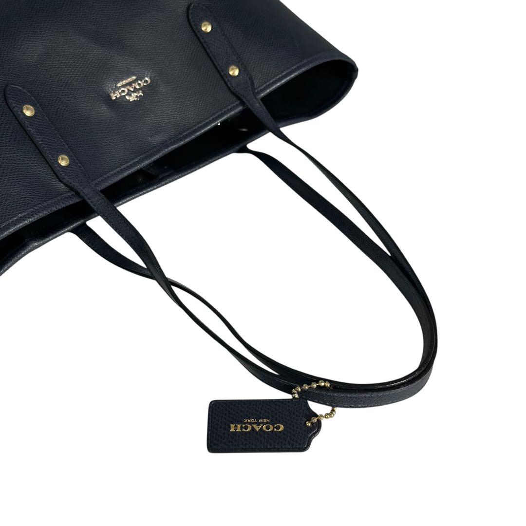 COACH コーチ 6894 トートバッグ ダークネイビー 美品 大容量A4