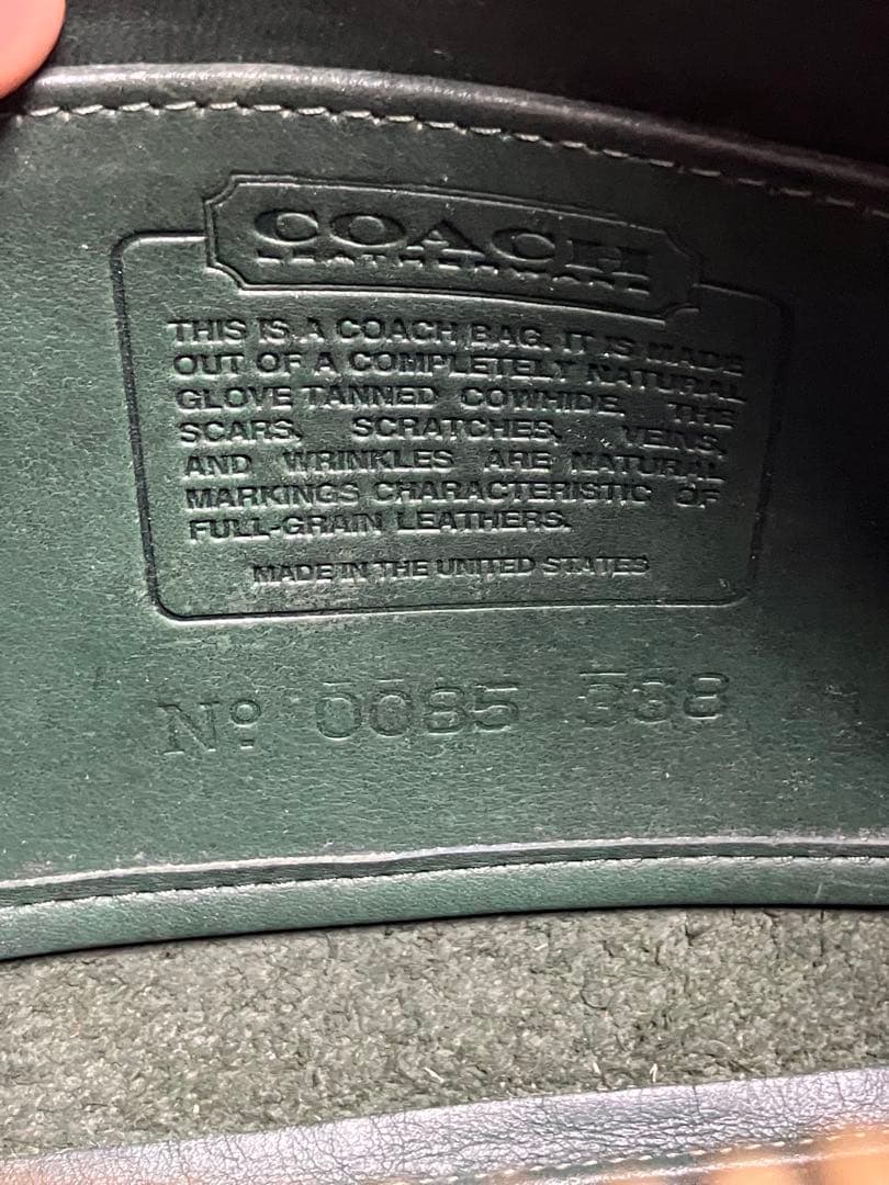 COACH オールドコーチ ハーフムーン ダークグリーン ミニショルダーバッグ COACH オールドコーチ ハーフムーン ダークグリーン ミニショルダーバッグ