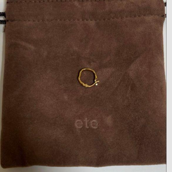 ete(エテ) フープピアス　イエローゴールド　片耳