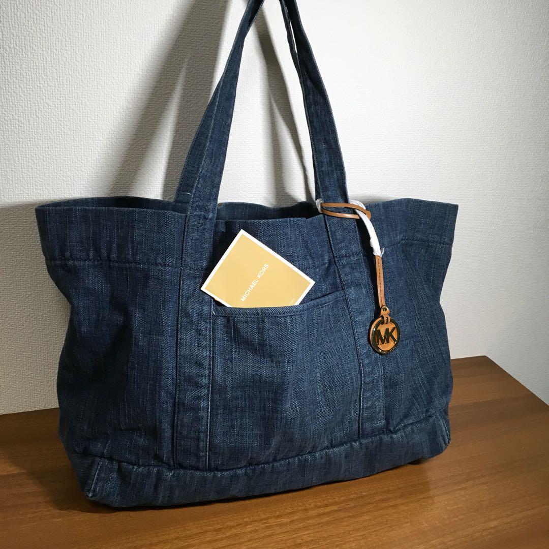 未使用 マイケルコース デニム トートバッグ