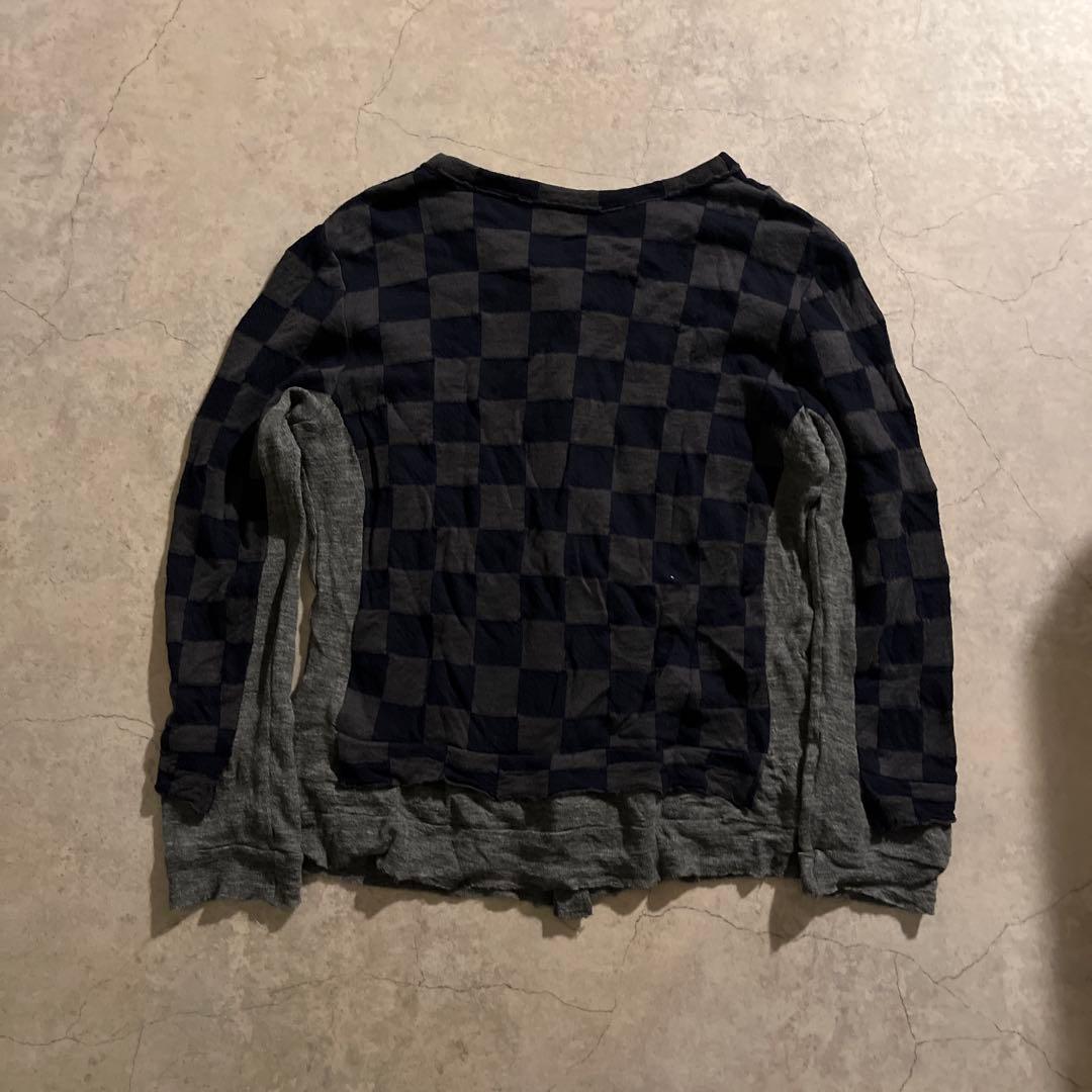 Y’s wool check cardigan 縮絨 Y’s wool check cardigan 縮絨