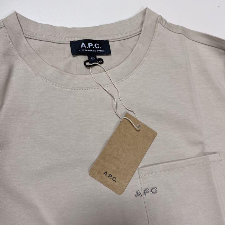 カラー❷ A.P.C ベージュ xs 3Z1Yk-m65930643995 アーペーセー 刺繍ポケットTシャツ までの