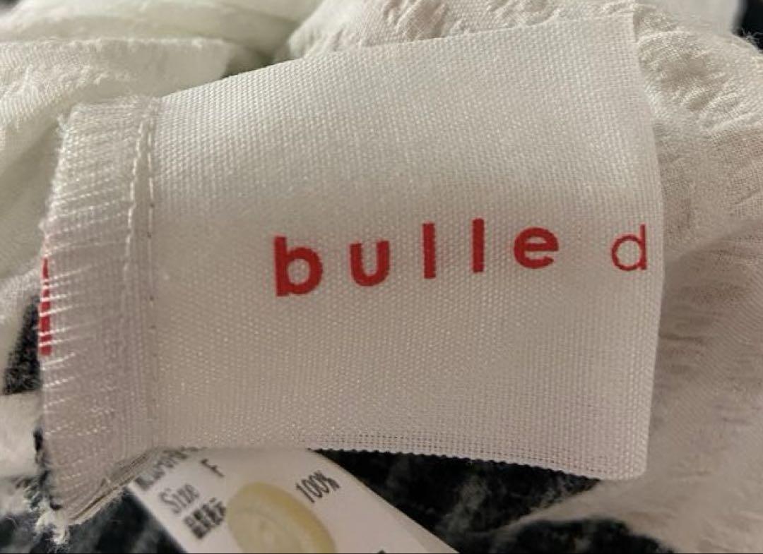 bulle de savon おおきなはな　シャツワンピース　花色・黒　Fサイズ