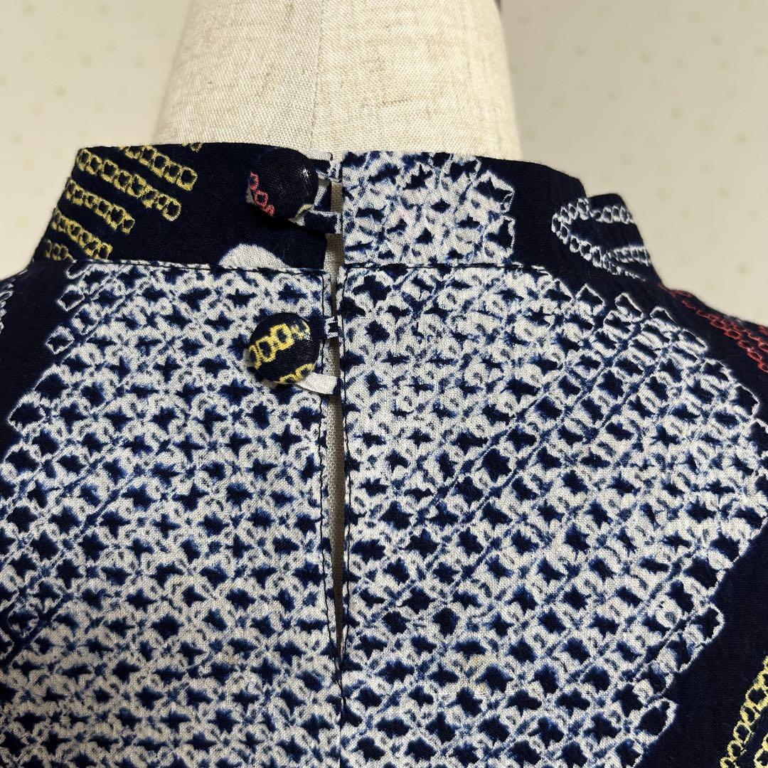 有松鳴海絞りロングフ ワンピ＊リボン＊トートバッグ3点セット