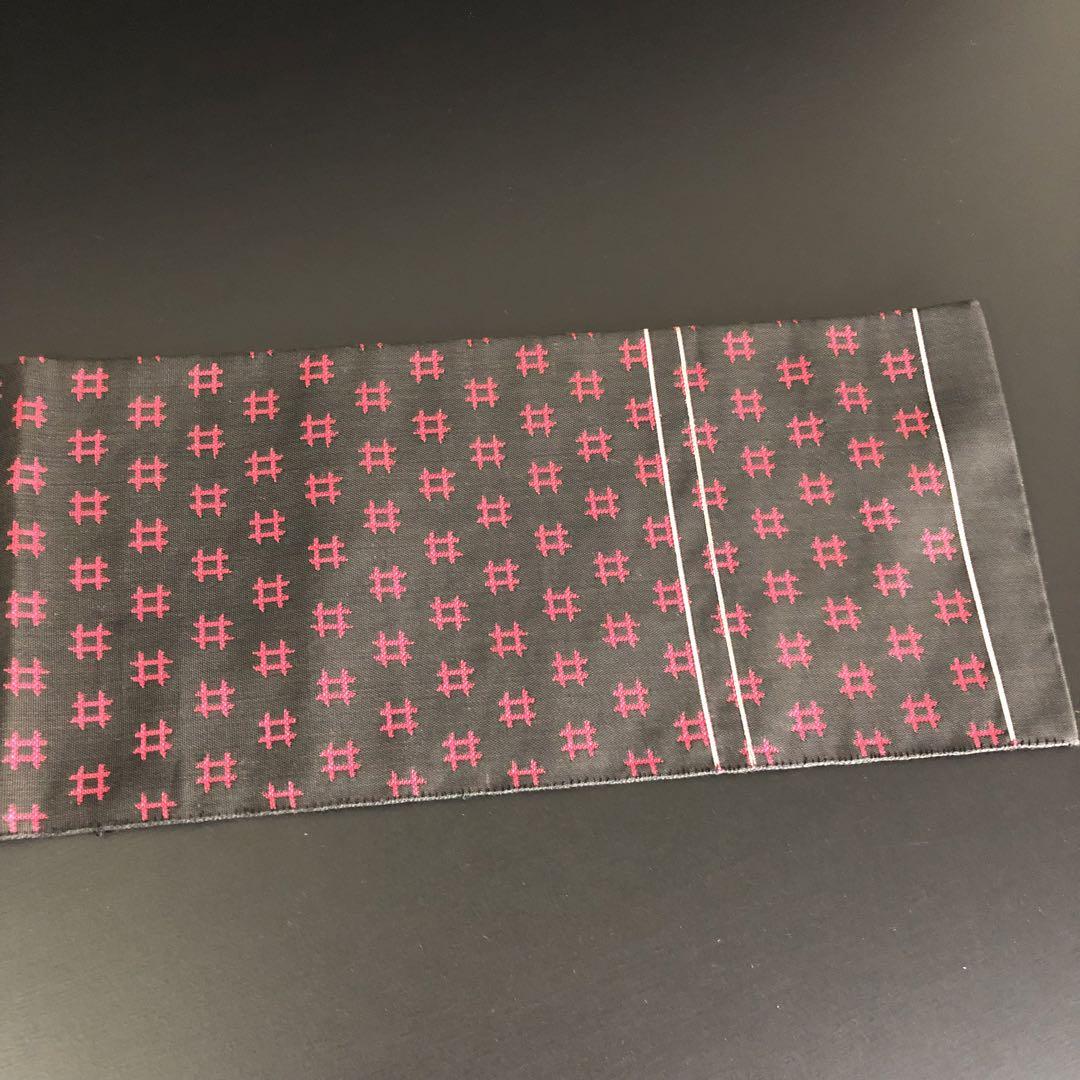 公式の店舗 SO-633 名古屋帯 松葉仕立て 六通 正絹 井桁絣 高級 逸品 着物・浴衣 着物・浴衣