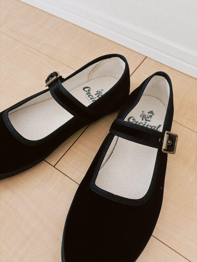 ORCIVAL ベルベットストラップシューズ　STRAP SHOES