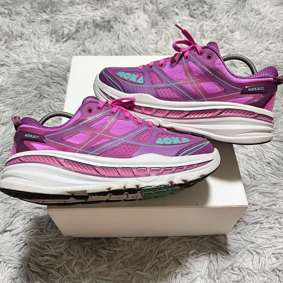 祝開店！大放出セール開催中 良品】HOKA ランニングピンクパープル〈定価24,〉 ONE ONE 靴