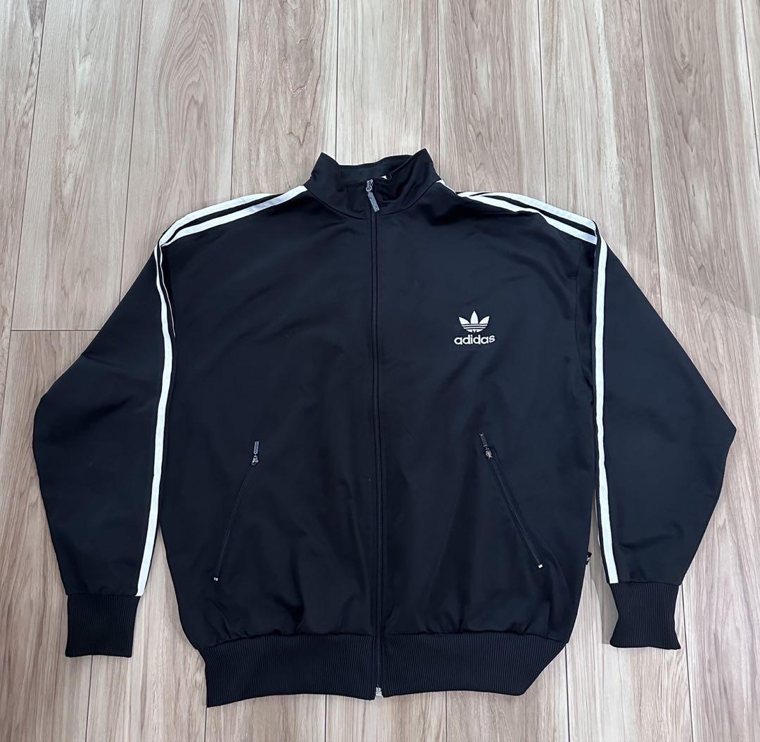 先着順 adidas アディダス ジャージ トレフォイル L ブラック