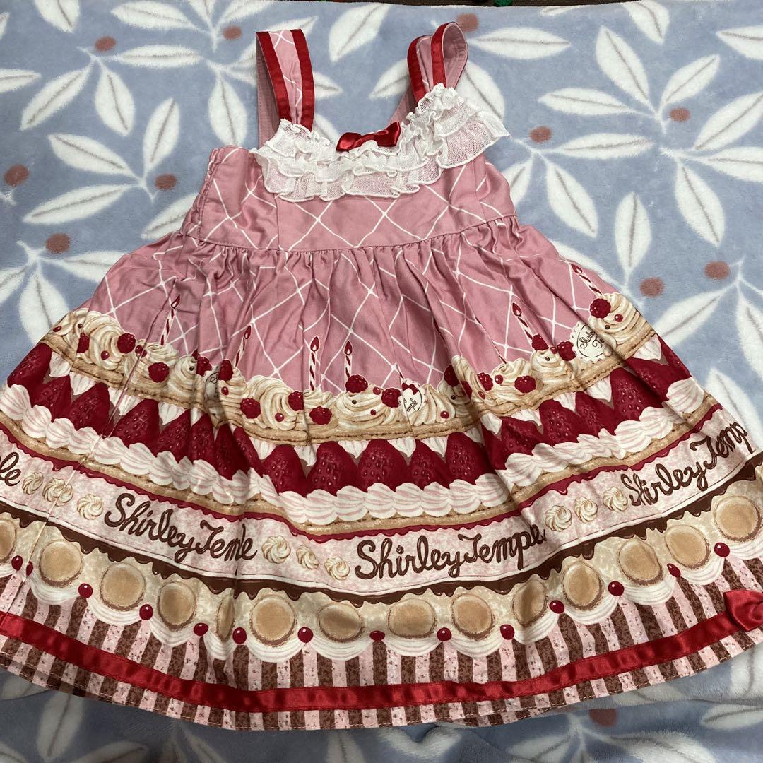 ⭐︎チイ⭐︎ シャーリーテンプル　ケーキ柄ワンピース&カットソーセット　100