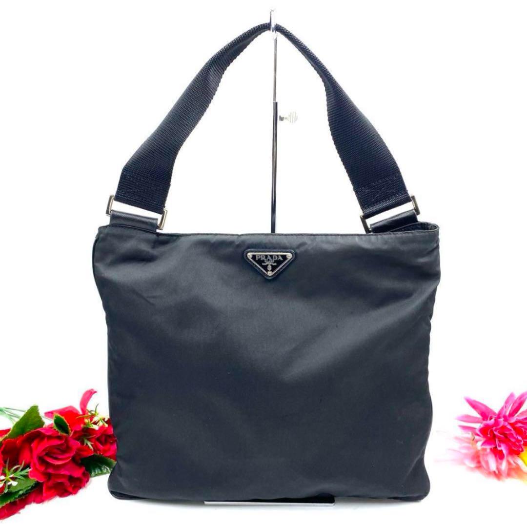 PRADA ブラック ナイロン ハンドバッグバッグ