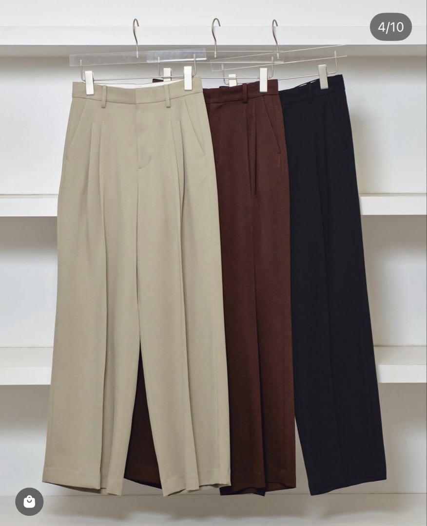 【新品未使用】完売品 2025SS Tuck Wide Trousers 38